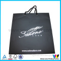 Black Matt Gift Paper Bags with Silver Hot Foil Stamping (WHCC194)